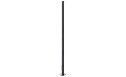 Round straight pole 3 ft. ROS OD 4 (Galvanized steel)
